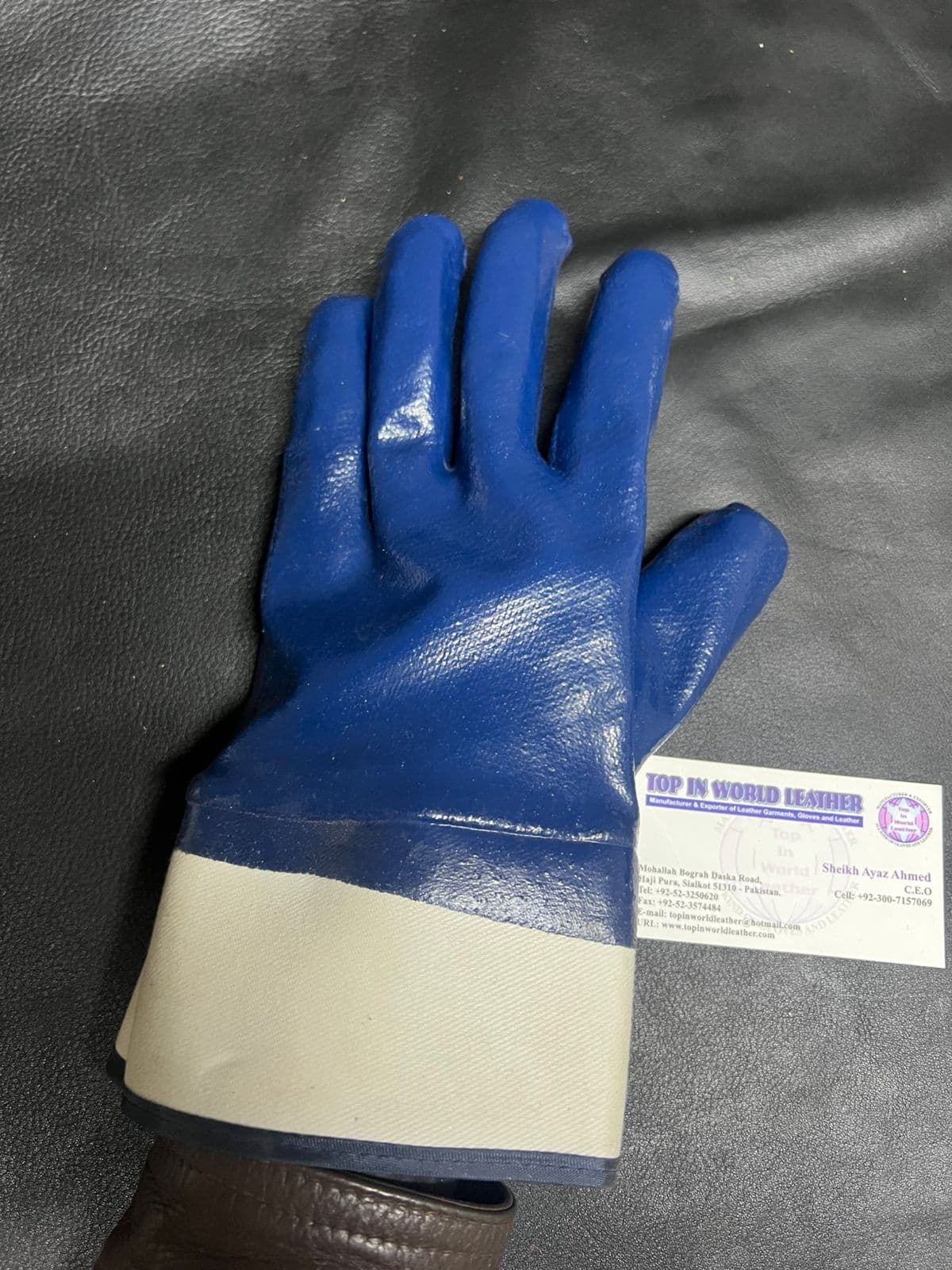 Blue Coated Work Glove — photo 2